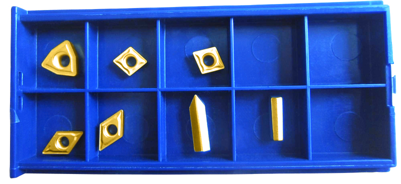 Токарные пластины сменные 7 шт из цементированного карбида с титановым покрытием для набора токарных резцов по металлу из 7 шт 10х10 мм